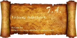 Tolnay Adalbert névjegykártya